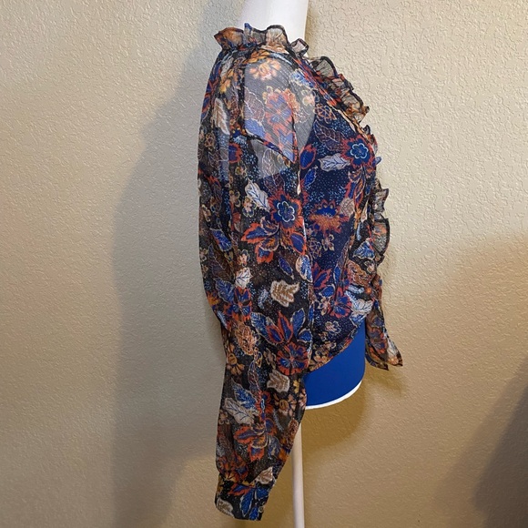 Dear John Sheer Floral Blouse - Picture 6 of 16